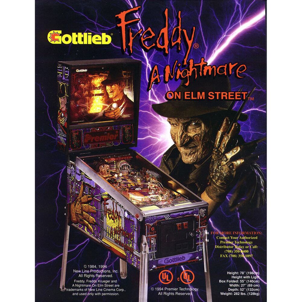 Pinball Flyers Freddy Diner Tales Star Wars Monster Bash Bride Diner Machine